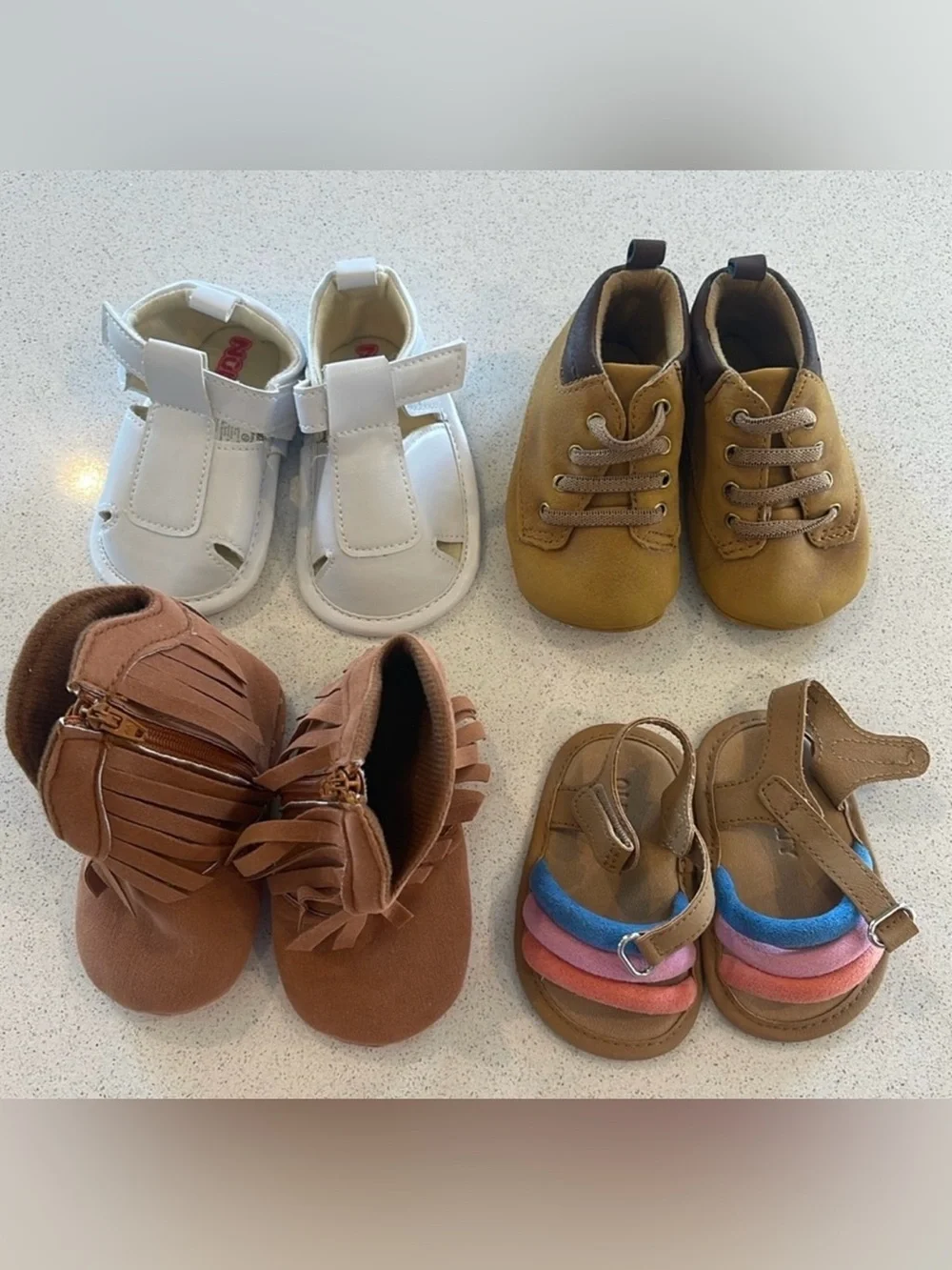 Bundle of 4 Beautiful Pairs of Shoes (0-3 Months)